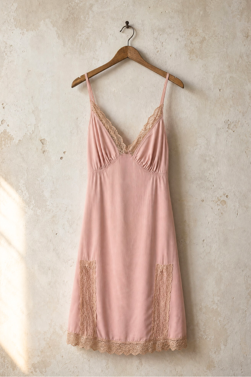 lace slip mini dress Studio Opal Trim Rose / S Mother of the Bride Perfect bridal or special Men Collection Size:42 X-Long
