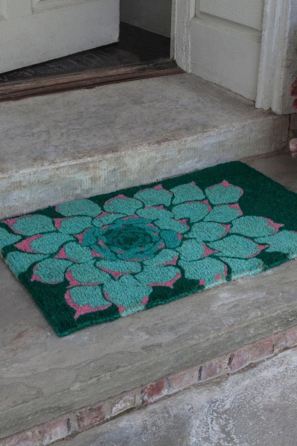 Succulent Handwoven Coconut Fiber Doormat