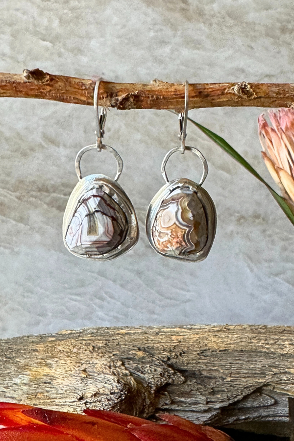 Crazy Lace Agate Earring