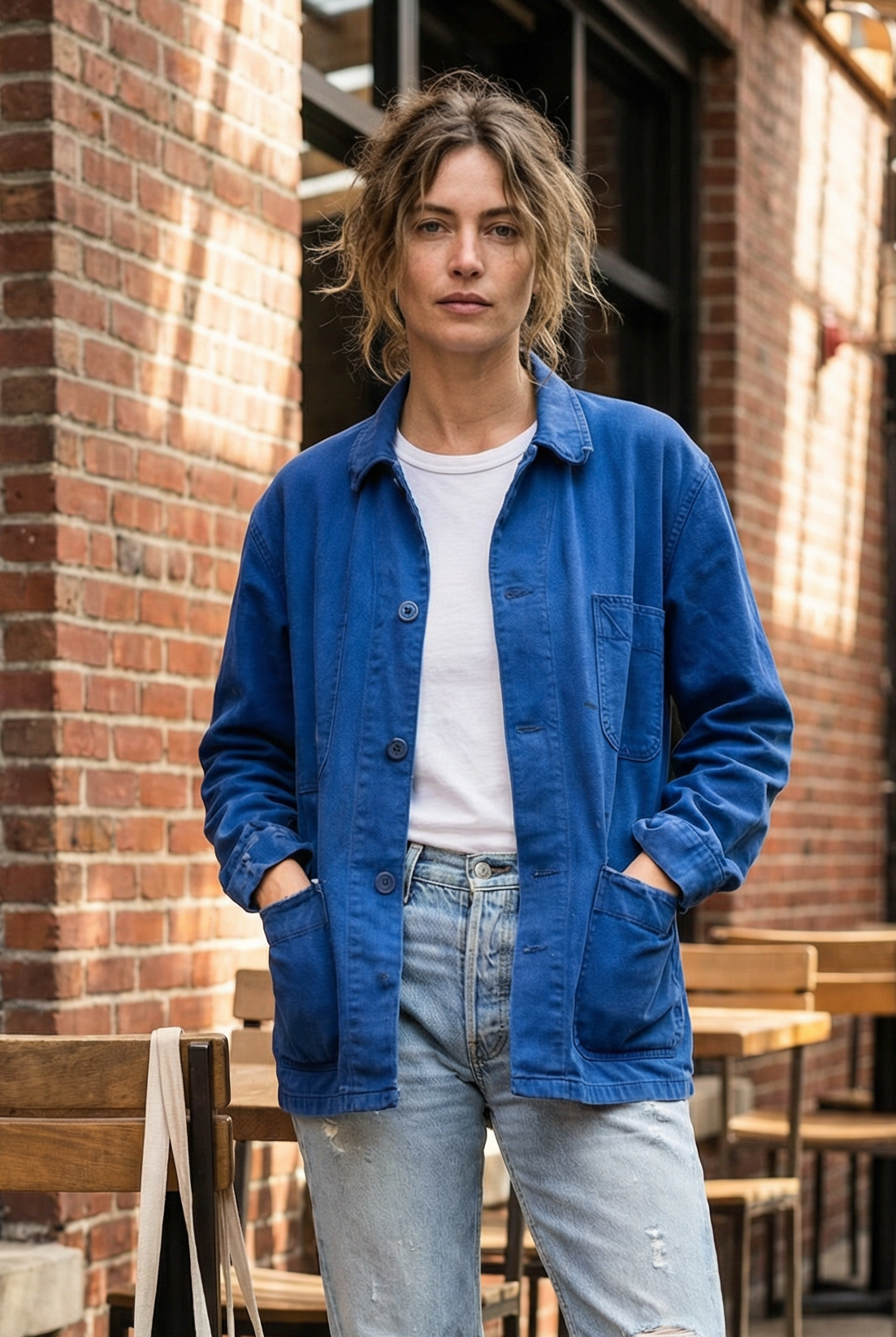 Unisex Vintage French Workwear Jacket Indigo – Studio Opal Boutique