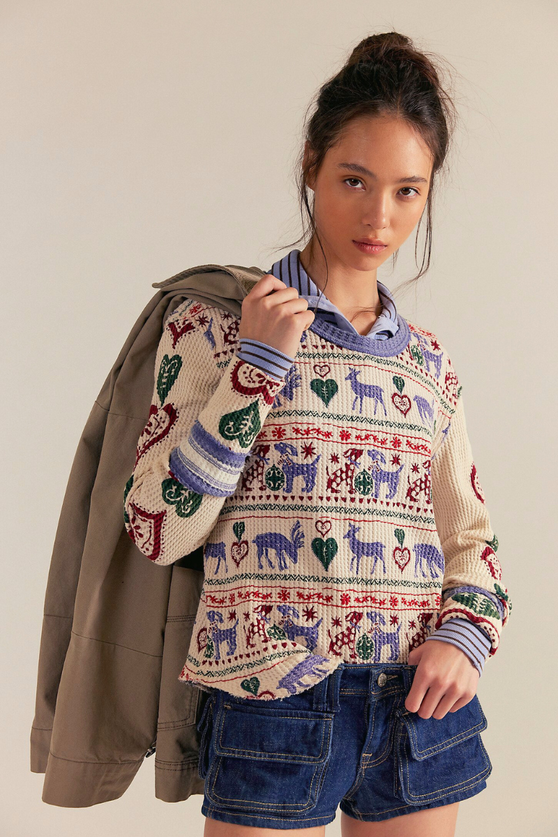 Blissful Layering Tee, Snowdrop Combo