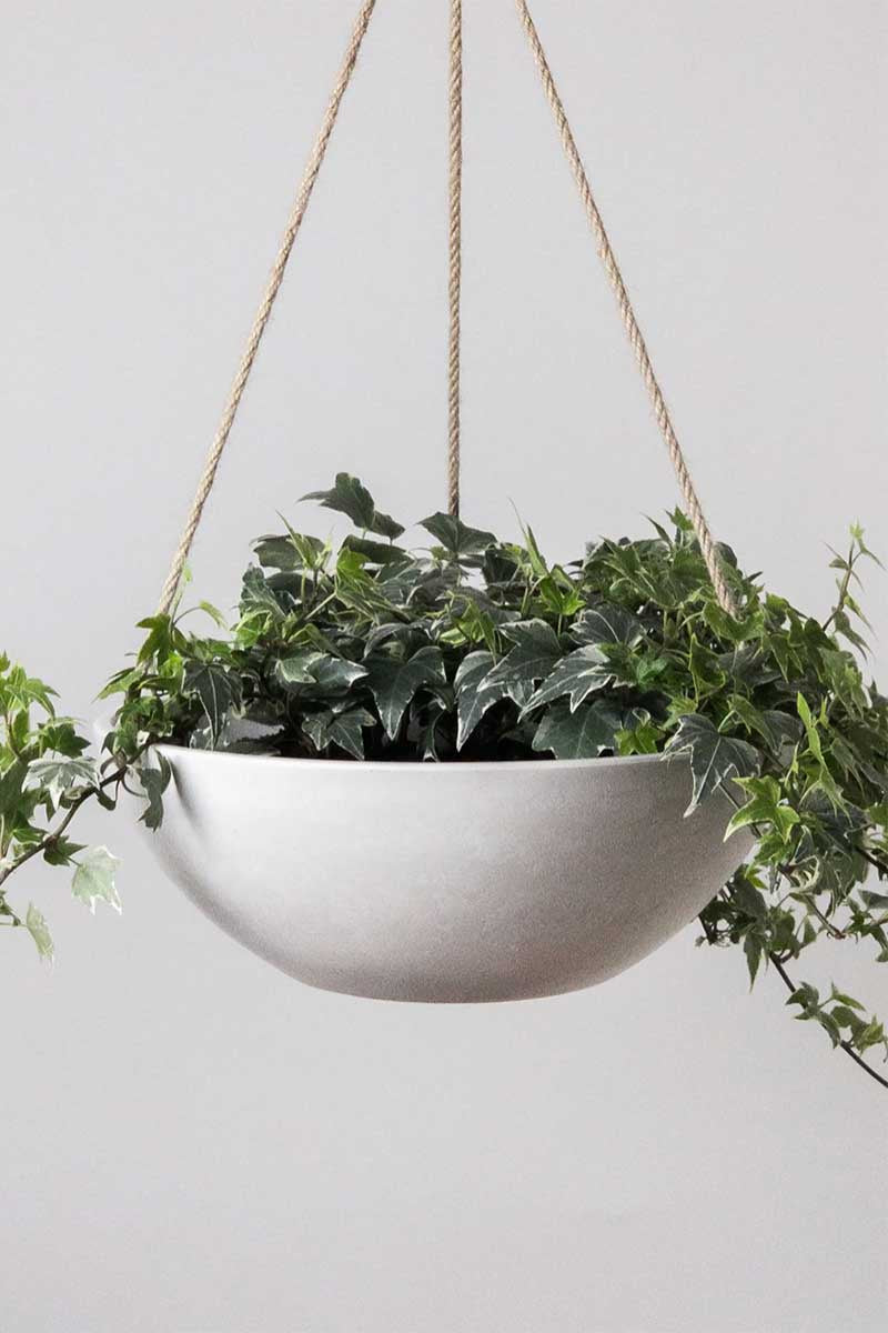 large stone planter indoor 12" Signature Stone Hanging Planter with Drainage