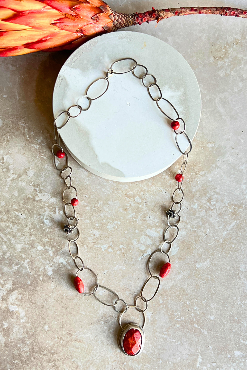Kathy Nelson Jewelry Sponge Coral Necklace Studio Opal Boutique