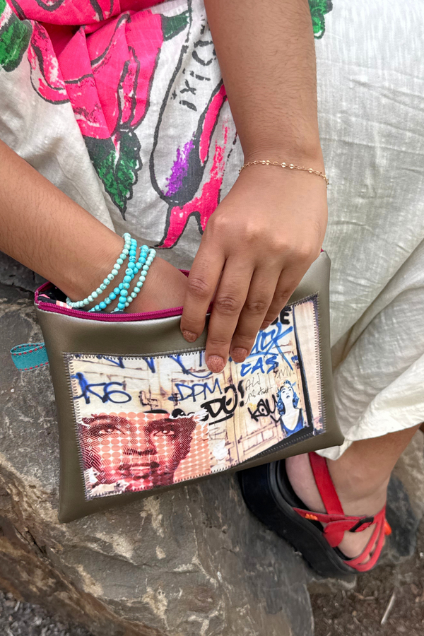 Graffiti Bronze Pouch