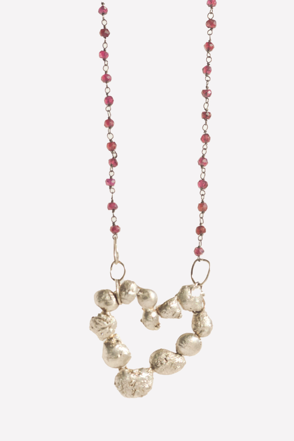 Heart + Garnets Necklace