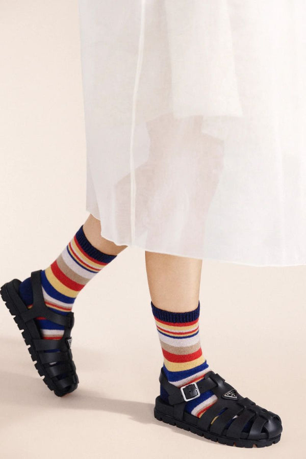 Taly Stripe Cashmere Crew