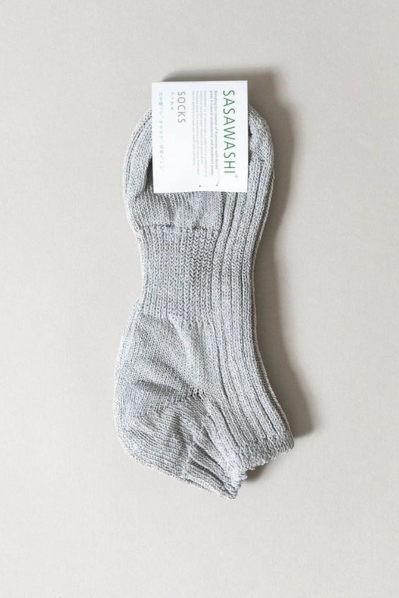 Sasawashi Ribbed Ankle Socks