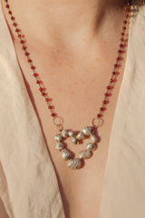 Heart + Garnets Necklace