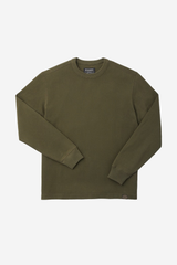Waffle Knit Thermal Crewneck Top