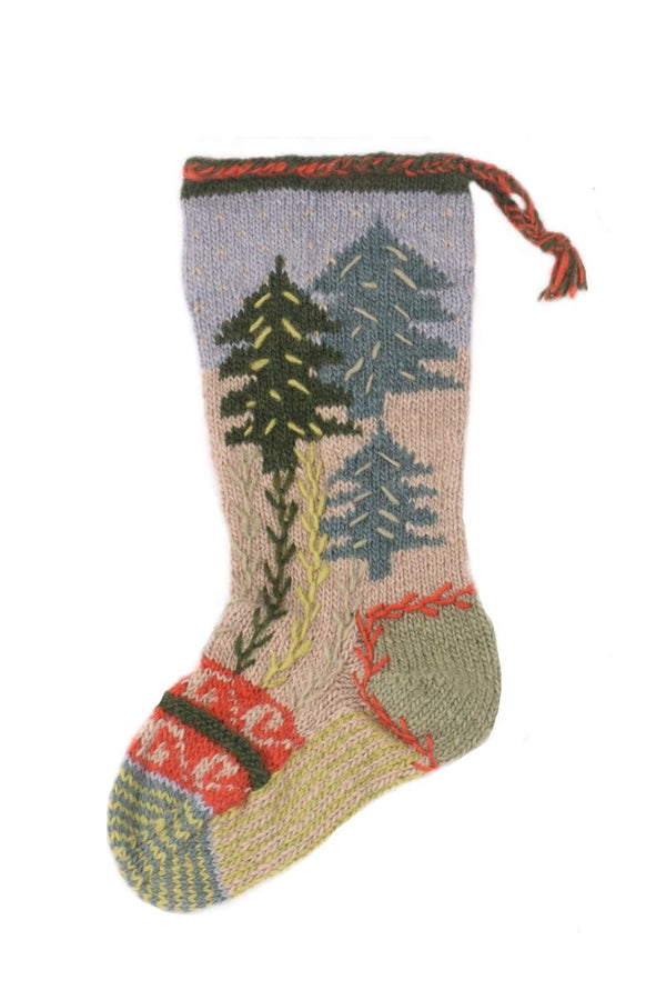 Pine Forest - Wool Knit  Stocking