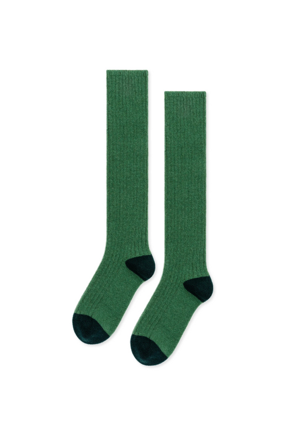 Rib Cashmere Knee Hi