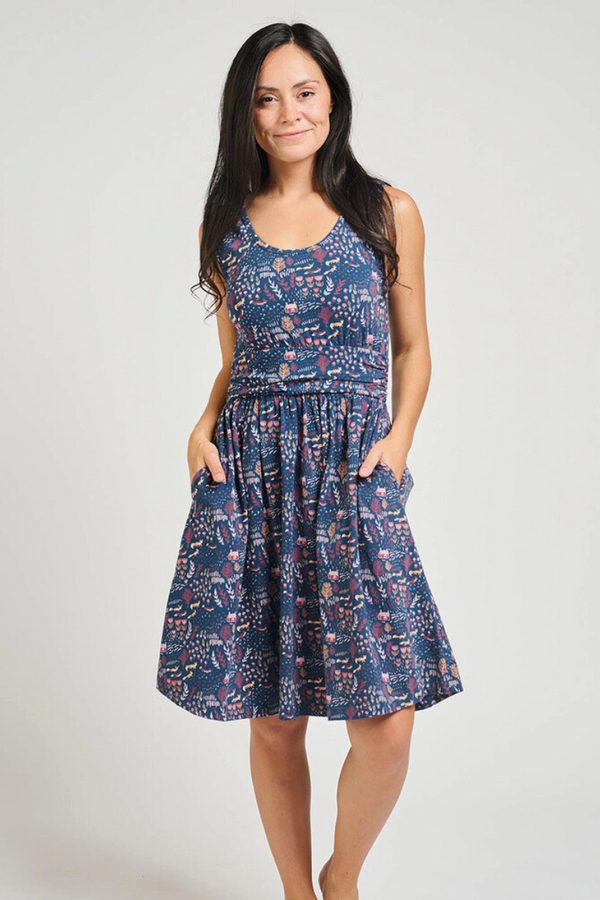Asheville Dress Fox Field Blue