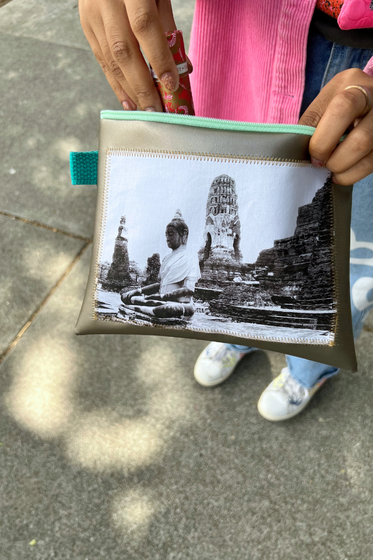 Buddha Scenic Silver Pouch