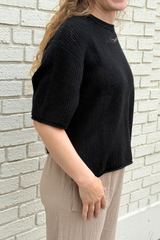 Cashmere Waffle Mesh Tee