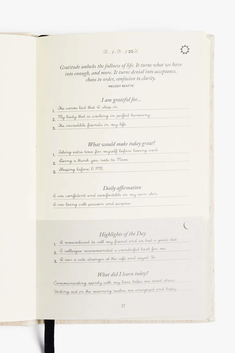 The Five Minute Journal Linen
