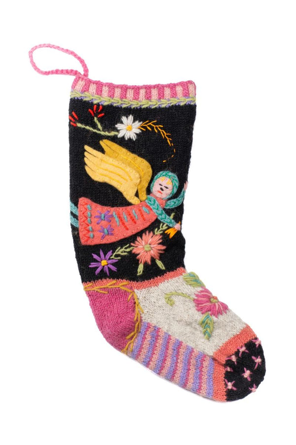 Celeste - Wool Knit Christmas Stocking