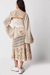 Cotton Satin Floral Ada Lovelace Skirt