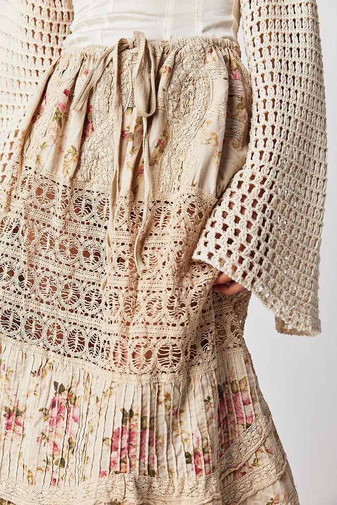 Cotton Satin Floral Ada Lovelace Skirt
