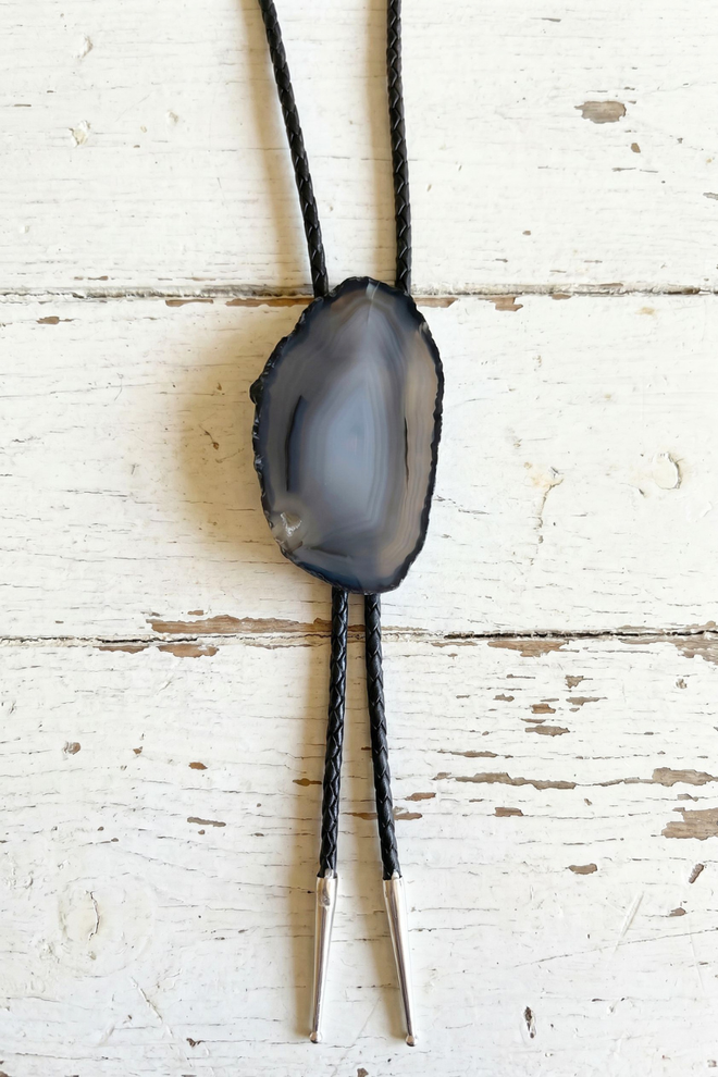 Agate Slice Bolo Tie