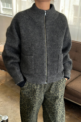 Alpaca Zip Front Jacket