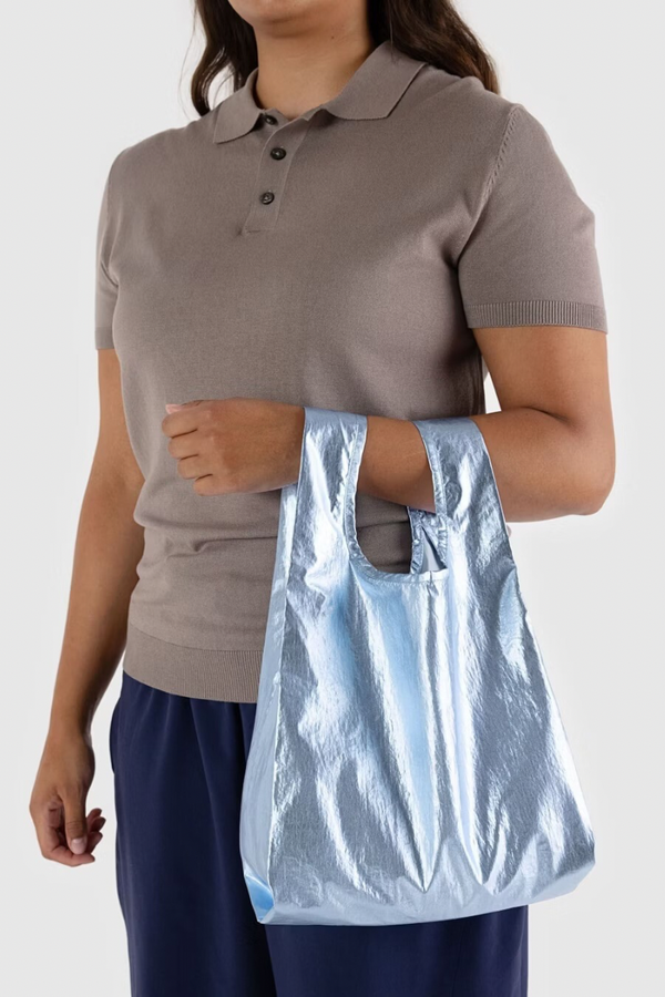 Baby Baggu Metallic Light Blue