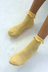 Ruffled Hugger Crew Sock