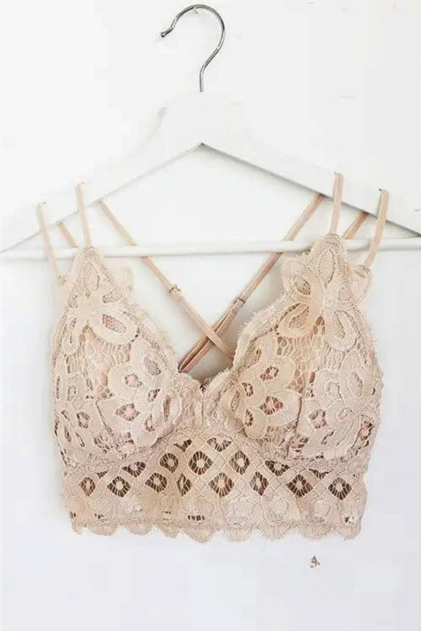 Scalloped Lace Cami Bralette