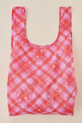 Big Baggu Pink Star Plaid