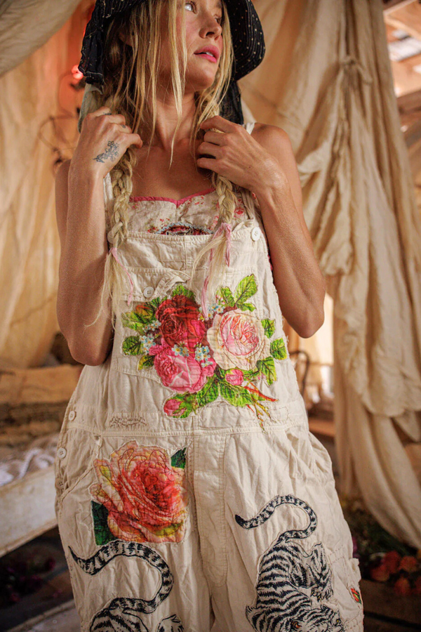 Birch Floral Love Overalls