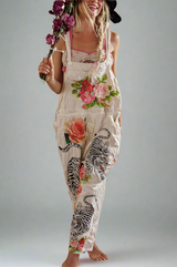 Birch Floral Love Overalls