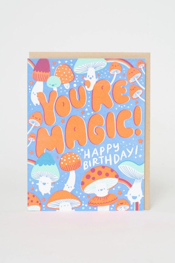 Birthday Magic Mushrooms Letterpress Card By Hello! Lucky