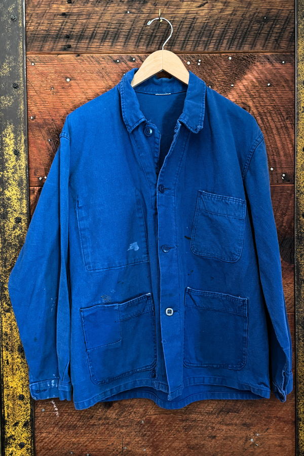 Unisex Vintage French Workwear Jacket Indigo