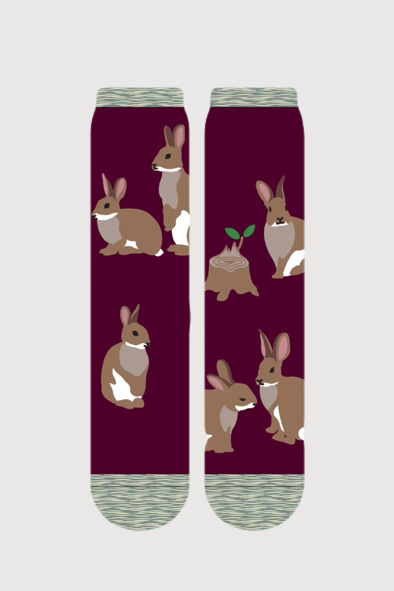 Bunny Rabbit Replant Donation Organic Cotton Socks