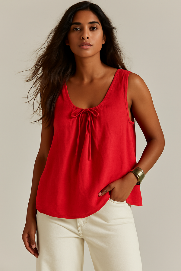 Linen Bow Top