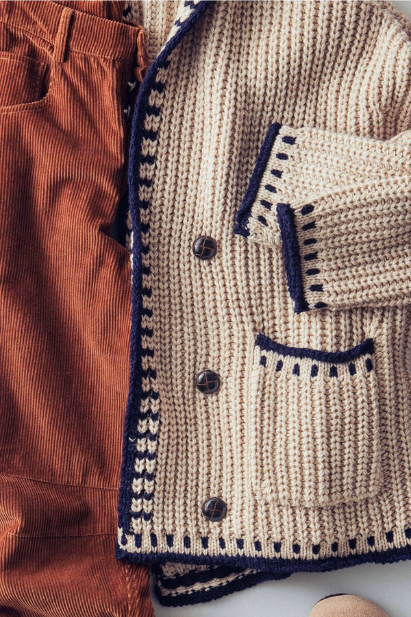 Chunky Contrast Cardigan