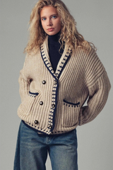 Chunky Contrast Cardigan