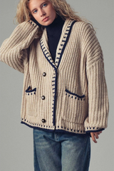Chunky Contrast Cardigan