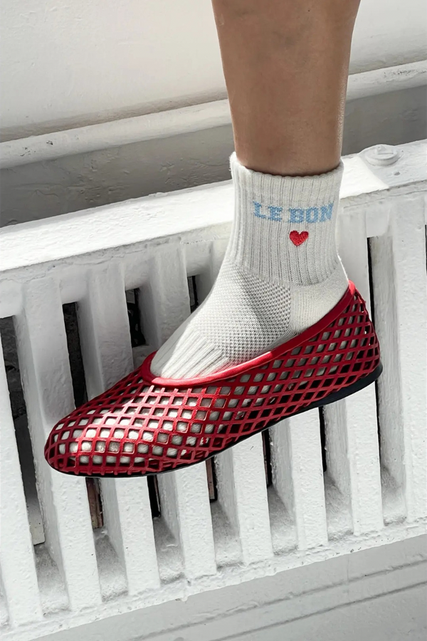 Embroidered Crew Socks