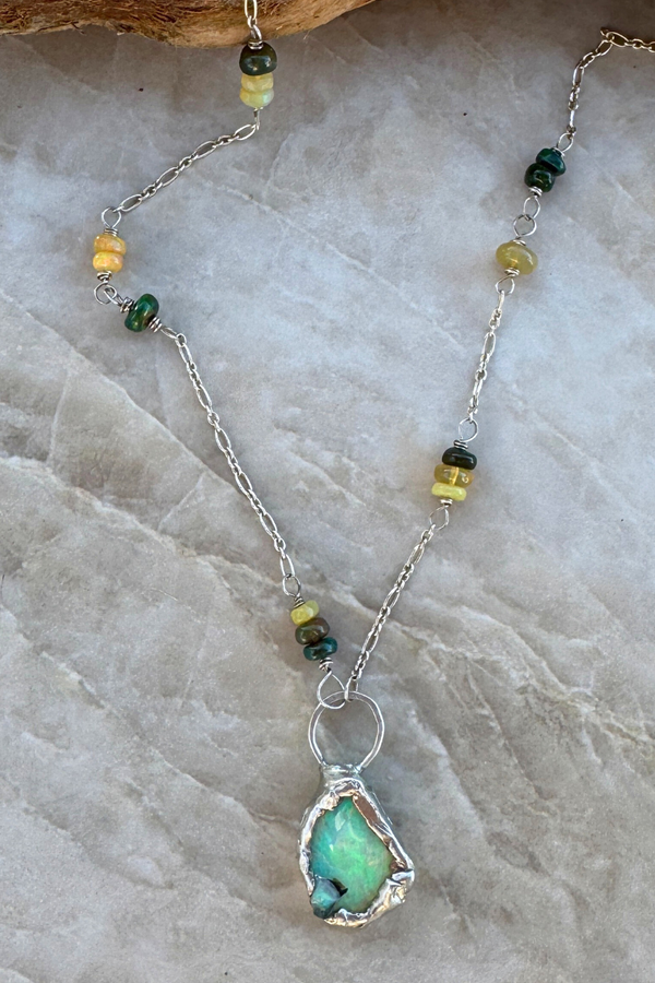 Natural Ethiopian Opal Necklace