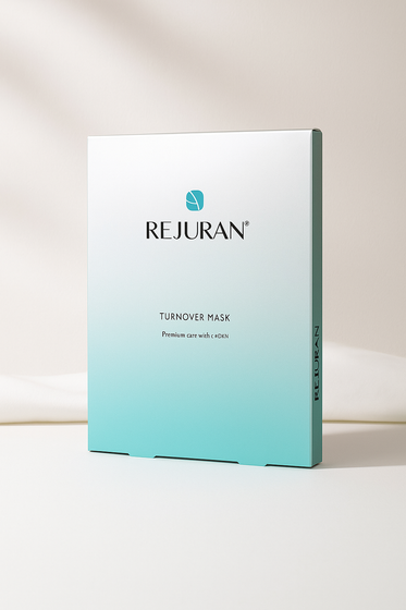 Rejuran Turnover Mask packaging on a light background