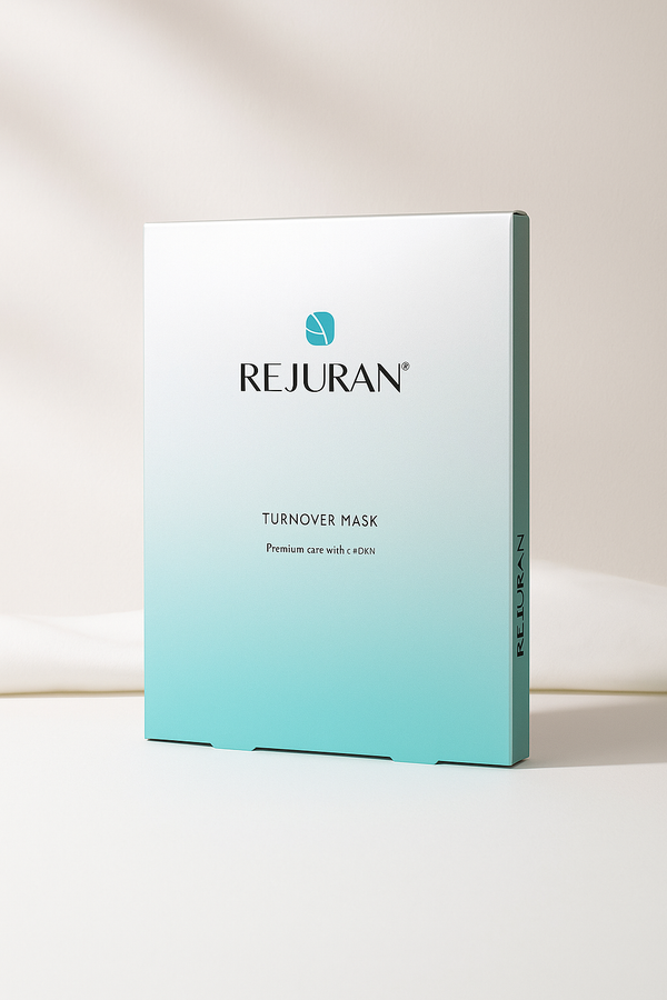 Rejuran Turnover Mask packaging on a light background
