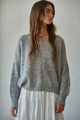 Knit Sweater Wide Pullover