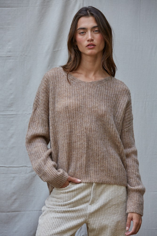 Knit Sweater Wide Pullover