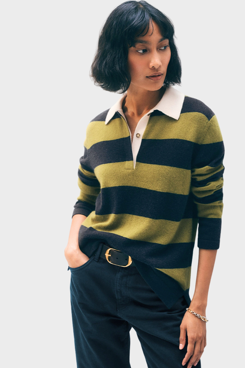 Cashmere Rugby Striped Polo