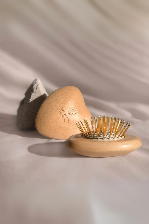 Gua Sha Hair & Scalp Brush: Love Heart Wooden Edition