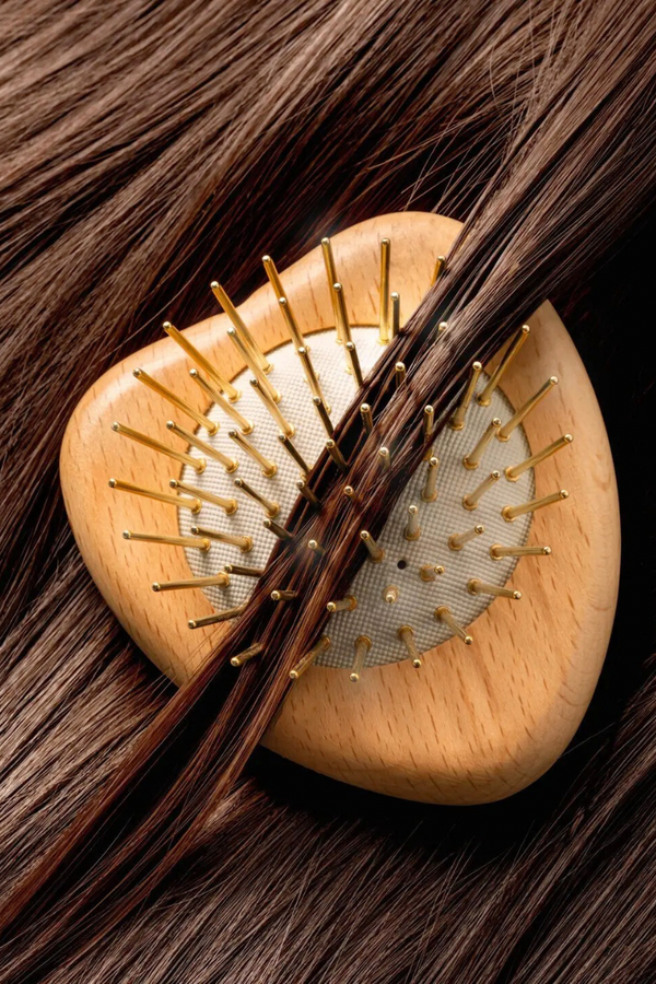Gua Sha Hair & Scalp Brush: Love Heart Wooden Edition