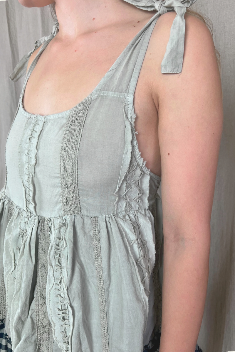 Hand Stitched Check Dress