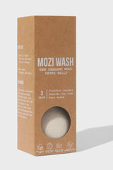 Mozi Wash dryer balls packaging on a white background