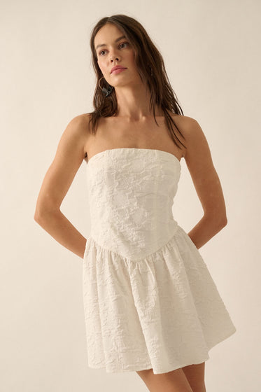 Woven Corset Mini Dress