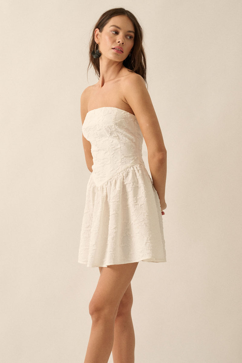Woven Corset Mini Dress